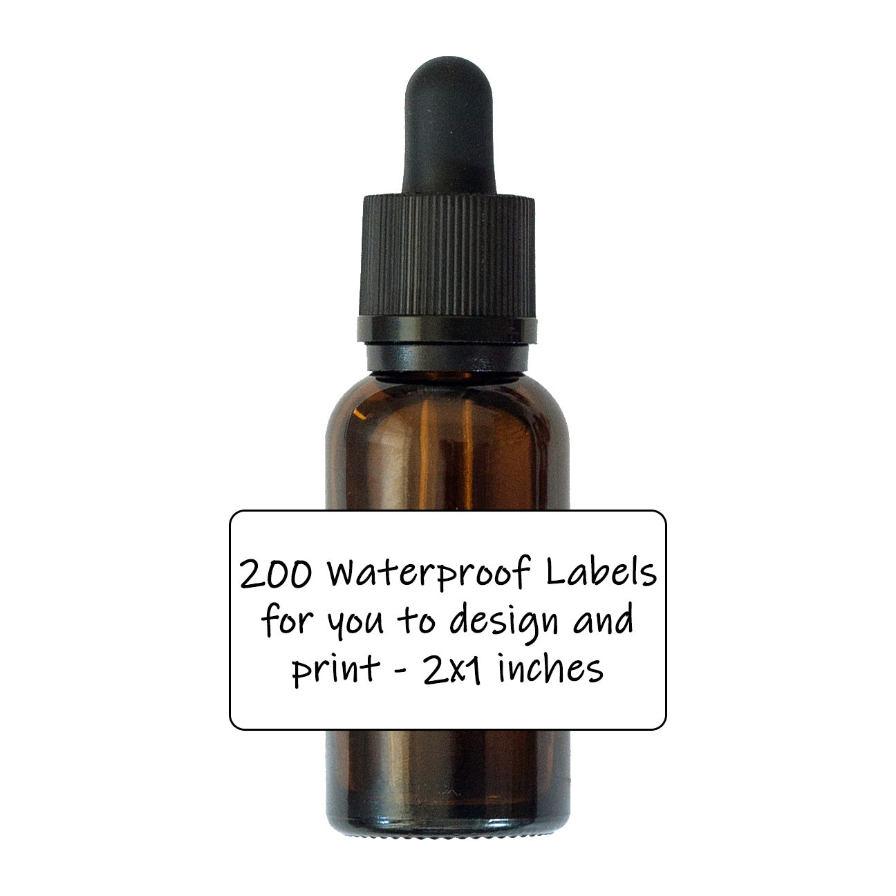 2×1 inch White Waterproof and Oil-Proof Labels - 200 Labels (5 Sheets x 40 Labels)