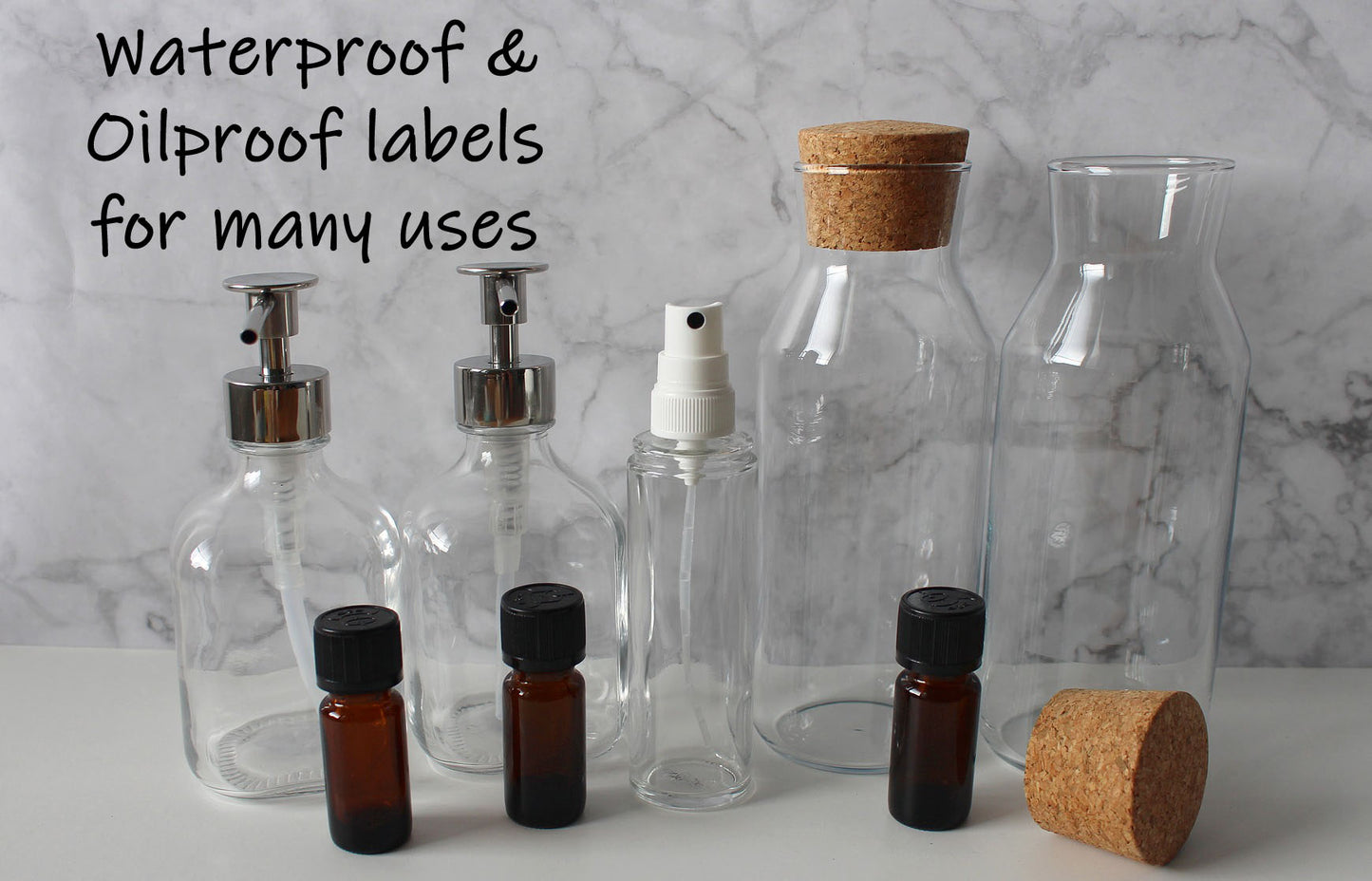 2×1 inch White Waterproof and Oil-Proof Labels - 200 Labels (5 Sheets x 40 Labels)